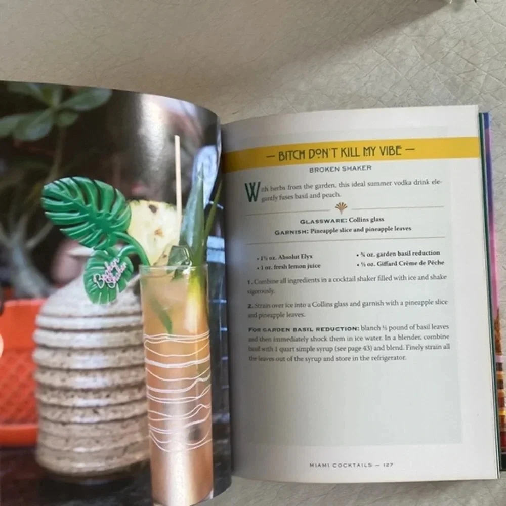 Miami Cocktails: An‎ Elegant Collection of over 100 Recipes Hardcover Book